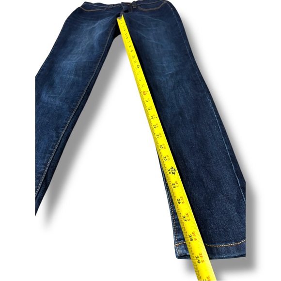 Banana Republic Dark Blue Low Waisted Straight Leg Skinny Jeans - Picture 3 of 12